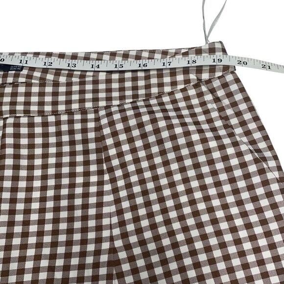 Nasty Gal Brown and White Check Ultra Wide Leg Trousers - Picture 5 of 8